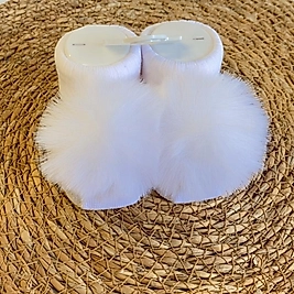 Ponponlu Pofuduk Bebek Patik Çorabı