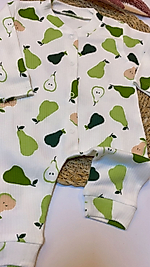 Armut Desenli Ribana Bebek Tulum – %100 Pamuk, Desenli Patikli/Patiksiz Seçenek