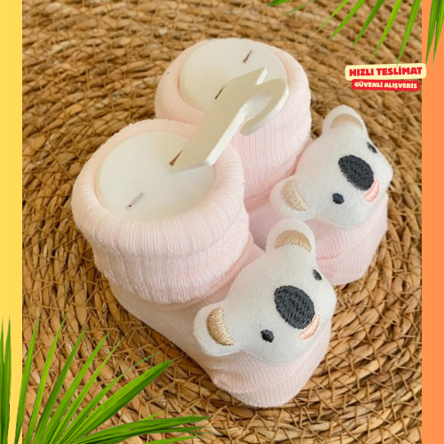 Koala Figürlü Bebek Patik Çorap