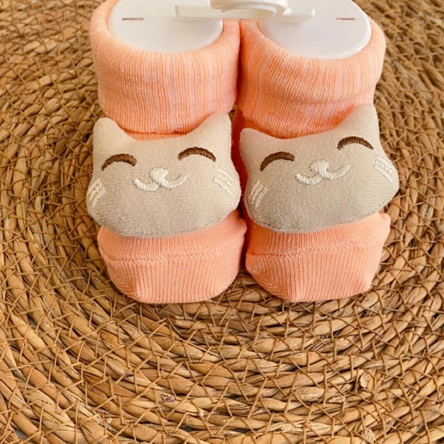 Kedicik Figürlü Bebek Patik Çorap